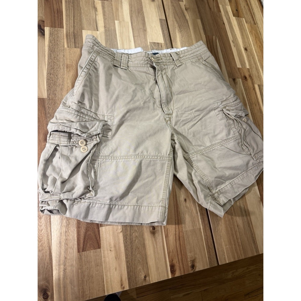 Polo Ralph Lauren Cargo Shorts Mens 35 Khaki Classic Chino Cargo Pockets Cotton